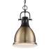 Nuvo Lighting Watson 10" Wide Pendant Matte Black / Burnished Brass
