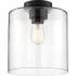 Nuvo Lighting Chantecleer 10" Wide Semi-Flush Ceiling Fixture Matte Black / Clear