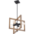 Nuvo Lighting Beacon 4 Light 16" Wide Chandelier Black / Honey Wood