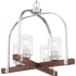 Nuvo Lighting Arabel 4 Light 24" Wide Chandelier Brushed Nickel / Nutmeg Wood