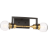 Nuvo Lighting Intention 2 Light 12" Wide Bathroom Vanity Light Warm Brass / Black