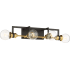 Nuvo Lighting Intention 4 Light 22" Wide Bathroom Vanity Light Warm Brass / Black