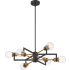 Nuvo Lighting Intention 6 Light 24" Wide Chandelier Warm Brass / Black