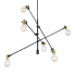 Nuvo Lighting Mantra 6 Light 42" Wide Chandelier Black / Brass Accents