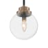 Nuvo Lighting Axis 8" Wide Taper Candle Mini Pendant Matte Black / Brass Accents