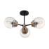 Nuvo Lighting Axis 3 Light 23" Wide Semi-Flush Ceiling Fixture Matte Black / Brass Accents