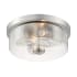 Nuvo Lighting Sommerset 2 Light 13" Wide Flush Mount Drum Ceiling Fixture Brushed Nickel