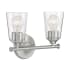 Nuvo Lighting Bransel 2 Light 12" Wide Bathroom Vanity Light Brushed Nickel