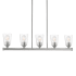 Nuvo Lighting Bransel 5 Light 36" Wide Linear Chandelier Brushed Nickel