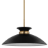 Nuvo Lighting Perkins 20" Wide Pendant Matte Black / Burnished Brass