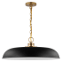 Nuvo Lighting Colony 24" Wide Pendant Matte Black / Burnished Brass
