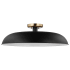 Nuvo Lighting Colony 24" Wide Semi-Flush Ceiling Fixture Matte Black / Burnished Brass