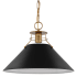 Nuvo Lighting Outpost 17" Wide Pendant Matte Black / Burnished Brass