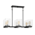 Nuvo Lighting Crossroads 6 Light 31" Wide Linear Chandelier Matte Black