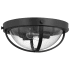 Nuvo Lighting Lincoln 2 Light 15" Wide Flush Mount Bowl Ceiling Fixture Matte Black