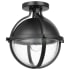 Nuvo Lighting Lincoln 11" Wide Semi-flush Globe Ceiling Fixture Matte Black