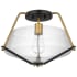 Nuvo Lighting Starlight 16" Wide Semi-flush Bowl Ceiling Fixture Matte Black / Natural Brass