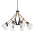 Nuvo Lighting Starlight 8 Light 38" Wide Chandelier Matte Black / Natural Brass