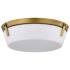 Nuvo Lighting Rowen 3 Light 15" Wide Flush Mount Ceiling Fixture with Shade Natural Brass