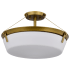 Nuvo Lighting Rowen 4 Light 19" Wide Semi-flush Ceiling Fixture with Shade Natural Brass