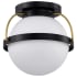 Nuvo Lighting Lakeshore 10" Wide Semi-flush Globe Ceiling Fixture with Shade Matte Black