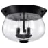Nuvo Lighting Boliver 3 Light 14" Wide Flush Mount Bowl Ceiling Fixture with Shade Matte Black