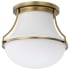 Nuvo Lighting Valdora 11" Wide Flush Mount Bowl Ceiling Fixture with Shade Natural Brass