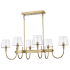 Nuvo Lighting Brookside 6 Light 42" Wide Linear Pendant Vintage Brass