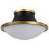 Nuvo Lighting Lafayette 3 Light 18" Wide Flush Mount Bowl Ceiling Fixture with Shade Matte Black
