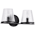 Nuvo Lighting Valentine 2 Light 16" Wide Vanity Light Black