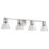 Nuvo Lighting Gianna 4 Light 34" Wide Vanity Light Brushed Nickel