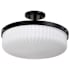 Nuvo Lighting Solara 3 Light 17" Wide Semi-Flush Drum Ceiling Fixture Matte Black