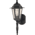 Nuvo Lighting Cornerstone Single Light 18" Tall Outdoor Wall Sconce with Seedy Glass Shade Textured Black
