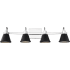 Nuvo Lighting Bette 4 Light 32" Wide LED Bathroom Vanity Light Polished Nickel / Matte Black