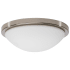 Nuvo Lighting Button 11" 1 Light Wide LED Flush Mount Bowl Ceiling Fixture Brushed Nickel