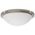 Nuvo Lighting Button 14" Wide 1 Light LED Flush Mount Bowl Ceiling Fixture Brushed Nickel