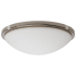 Nuvo Lighting Button 17" Wide 1 Light LED Flush Mount Bowl Ceiling Fixture Brushed Nickel
