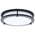 Nuvo Lighting Glamour 10" Wide LED Flush Mount Drum Ceiling Fixture Black