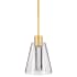 Nuvo Lighting Aura 8" Wide Mini Pendant Brushed Brass