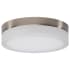 Nuvo Lighting Pi 9" Wide 1 Light LED Flush Mount Drum Ceiling Fixture Brushed Nickel