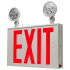 Nuvo Lighting Exit Sign 15" Wide LED Emergency Dual Head Light Red Lettering