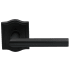 Omnia Passage Door Lever Set with Modern Lever and Arched Rose from the Prodigy Collection Oil Rubbed Black