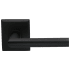 Omnia Non-Turning One-Sided Door Lever with Modern Lever and Rectangular Rose from the Prodigy Collection Oil Rubbed Black
