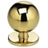 Omnia Classic & Modern 1" Round Ball Solid Brass Cabinet / Drawer Knob Polished Brass