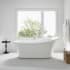 Ove Decors Rachel 70" Free Standing Acrylic Soaking Tub with Reversible Drain and Overflow White