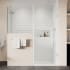 Ove Decors Endless 72" High x 53-7/8" Wide x 31-1/8" Deep Hinged Semi Frameless Shower Enclosure with Clear Glass Satin Nickel
