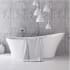 Ove Decors Skylar 71" Free Standing Acrylic Soaking Tub with Reversible Drain, Drain Assembly, and Overflow White
