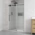Ove Decors Reva 74" High x 48" Wide Sliding Frameless Shower Door with Clear Glass Black