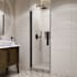Ove Decors Pasadena 72" High x 29-7/16" Wide Pivot Frameless Shower Door with Clear Glass Black
