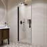Ove Decors Pasadena 72" High x 33" Wide Pivot Frameless Shower Door with Clear Glass Black